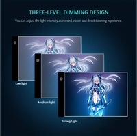 Tablette de dessin A4 tablette lumineuse à LED tablette électronique USB traçage Art copie tableau écriture diamant peinture tablette avec échelle