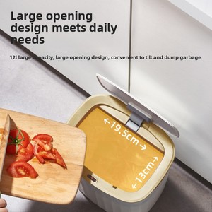 ELPHECO Cestino Intelligente con Sensore, Funzionamento Silenzioso, 12L, Impermeabile, per Bagno, <span class=keywords><strong>Cucina</strong></span>, Soggiorno, Grande Capacità - Product Image 5