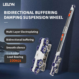 Sürgülü kapı tampon damperi asılı tekerlekler ağır ahşap kapı palet makarası sistemi çift yönlü tamponlama silindiri kiti - Product Image 2