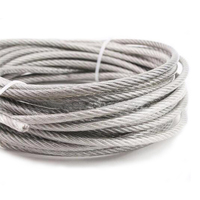 Câble en acier inoxydable 7x7 304 recouvert de nylon 2,5 mm, grille invisible, câble inox, prix de gros, câble en acier 7*7