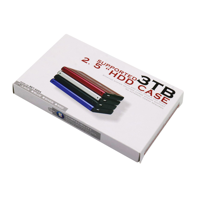 2.5" SATA External HDD Enclosure Case Hard Disk Drive Box USB 2.0