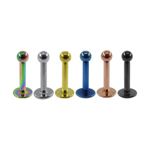 NUORO 14G/16G/18G/20G <strong>Lip</strong> Labret Medusa <strong>Monroe</strong> <strong>Rings</strong> Stainless Steel Ball Flat Back Helix Tragus Cartilage Earring Stud 6-14mm - Product Image 3