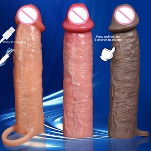 Préservatif Réutilisable en Silicone Réaliste Géant <span class=keywords><strong>pour</strong></span> Amélioration de l'Érection, Meilleur Extenseur de Pénis <span class=keywords><strong>pour</strong></span> Hommes, Manchon d'Extension, Jouets <span class=keywords><strong>pour</strong></span> Hommes Adultes LM-C-610-7 - Product Image 3