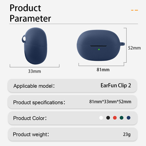 Étui de protection pour écouteurs, étui en silicone pour EarFun Clip <span class=keywords><strong>2</strong></span>, écouteurs sans <span class=keywords><strong>fil</strong></span> TWS, coque pour <span class=keywords><strong>AirPods</strong></span> Pro - Product Image 3