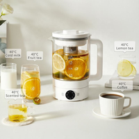 Nouvelle bouilloire électrique en verre multi-usages de 1,5 L avec infuseur à thé pour le thé.