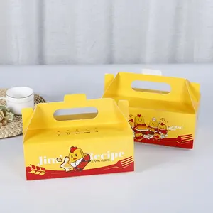Tùy chỉnh Lấy đi cấp thực phẩm giấy Hàn Quốc Hot Dog để đi pháp chiên gà carton Burger hộp in ấn thức ăn nhanh bao bì