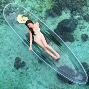 Nouveau design de bateaux à rames doubles transparents en PC de haute qualité Canoë/kayak en cristal Fond transparent pour l'équipement de navigation de plein air - Product Image 3