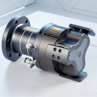 Fixation robotique à corps cylindrique, pneumatique, entièrement étanche, avec support interne à trois mâchoires