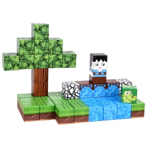 Ensemble <span class=keywords><strong>de</strong></span> jouets <span class=keywords><strong>de</strong></span> <span class=keywords><strong>construction</strong></span> en plastique magnétique 3D Mine World Puzzle, bâtonnets et boules pour enfants, éducatif STEM, 102 pièces, certifié EN71, EHUNT - Product Image 3