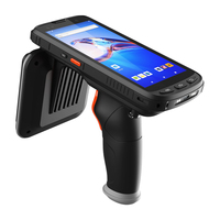 Lector RFID Portátil de 5.5 Pulgadas, Lector/Escritor RFID UHF de Largo Alcance, PDA Resistente con Android 10, Escáner de Código de Barras 1D/2D, IP65, Batería de 9000mAh
