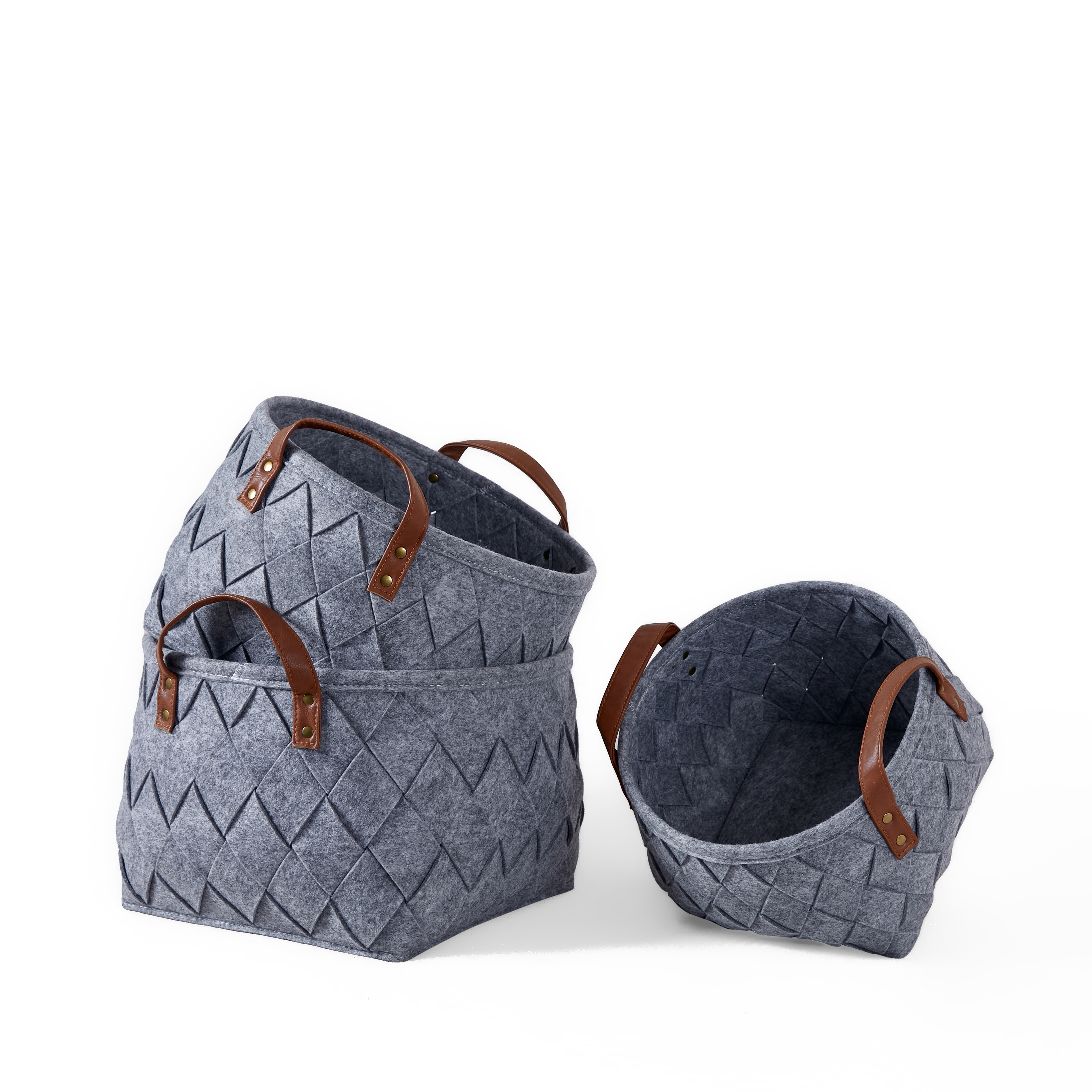 Фетровое волокно, дешевая плетеная вручную одежда из ротанга, плетеные подарочные корзины для хранения фруктов для пикника