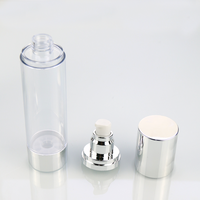 Flacon vide en plastique doré/argenté de 80 ml, 100 ml, 120 ml, avec pompe à air comprimé pour cosmétiques, lotion, crème visage, parfum
