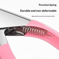 Ciseaux à ongles en acier inoxydable, coupe-ongles en U, coupe-ongles droits à pointe plate, kit d'outils de manucure pour ongles
