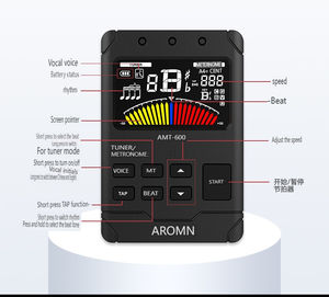 उच्च गुणवत्ता वाले डिजिटल रिचार्जेबल ट्यूनर और मीट्रिक और टोन जनरेटर 3-इन-1 lcd गिटार ट्यूनर मिनी डिजिटल मैट्रिक्स - Product Image 4