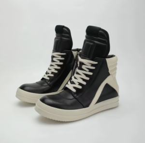 2026 Qualité supérieure Chaussures pour hommes et baskets basses pour femmes noires à lacets de luxe de créateur Owens en cuir à semelle épaisse décontractées plates ricks Boots - Product Image 4