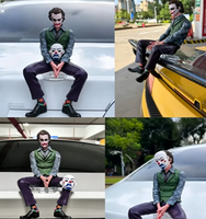 Figurine Joker assise, ornement de tableau de bord de voiture, modèle de collection pour bureau, figurine décorative pour intérieur de véhicule et maison, cadeau