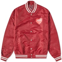 Veste de stade en satin de nylon 100% avec logo personnalisé OEM Streetwear Veste de baseball surdimensionnée pour hommes