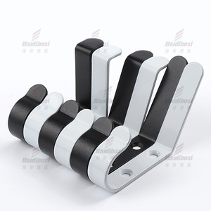 Haidibosi Wall <b>Mount</b> Clothing Hook Black Metal Coat Rack Minimalist Design Durable Hardware Organizer for Door Back Storage - Product Image 4