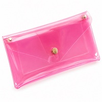 Pochette cosmétique transparente en PVC personnalisée avec logo, fermeture éclair en PVC, trousse de maquillage, organiseur de toilette de voyage pour marques de beauté, vente en gros OEM