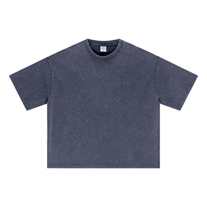 Custom LOGO Solid Color <b>Hip</b> Hop Knitted T Shirt Men 100% Cotton Short Sleeve Breathable Soft Regular Fit Summer Daily Wear Tops - Product Image 1