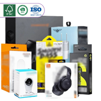 Boîtes d'emballage électroniques Hong Sheng avec languette de suspension Euro Slot universelle pour écouteurs TWS, câbles et coques de téléphone