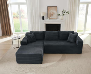 Wholesale L Shaped Cloud Couch Plush Sectional <b>Sofa</b> Minimalist Two-Seater <b>Bed</b> Chaise <b>Storage</b> for Gym Living Room Furniture - Product Image 4