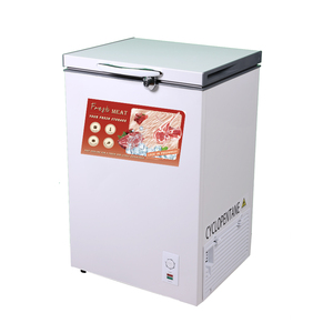 Congélateur <span class=keywords><strong>coffre</strong></span> blanc compact <span class=keywords><strong>100L</strong></span> à congélation rapide, électrique, usage commercial, pour hôtel, avec porte battante et verrouillage lumineux - Product Image 1