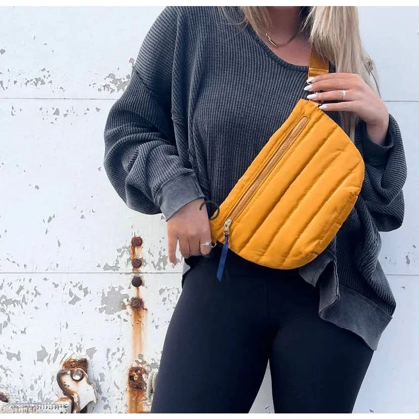 कस्टम आकस्मिक गोफन कमर हिप बेल्ट महिलाओं crossbody कंधे बैग puffer पिछाड़ी पैक