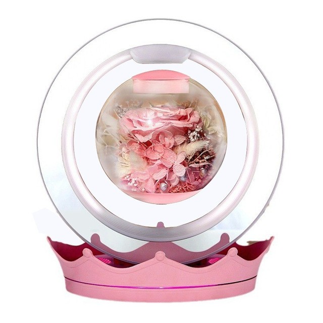 Tengyan Magnetic Levitation Preserved Flower AI Voice Control Interactive Music Player for Speaker Rechargeable Gift Wi-Fi