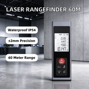 Télémètre <span class=keywords><strong>laser</strong></span> portatif 60 m avec écran LCD, outil de mesure infrarouge pour la construction, les relevés et la rénovation intérieure - Product Image 4
