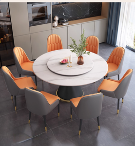 <span class=keywords><strong>Table</strong></span> à <span class=keywords><strong>manger</strong></span> ronde supérieure en pierre frittée avec Susan paresseuse rotative circulaire à 360 ° <span class=keywords><strong>pour</strong></span> 4 à 8 <span class=keywords><strong>personnes</strong></span> - Product Image 3