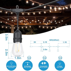 Guirlandes lumineuses solaires LED IP65 pour la décoration de Noël, éclairage de fête, lumières solaires LED pour arbre de Noël - Product Image 3