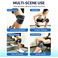 Manchon de compression réutilisable en gel froid personnalisé, enveloppe de glace en gel solide pour genouillère, enveloppe rafraîchissante souple à enfiler avec Velcro pour l'entraînement