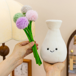 Peluche a Forma di Vaso di Fiori Imbottito in Cotone PP, Bambola a Forma di <span class=keywords><strong>Tulipano</strong></span> e Giglio, Decorazione per Vasi di Fiori, Ornamento da Scrivania, Vendita all'Ingrosso e al Dettaglio - Product Image 2