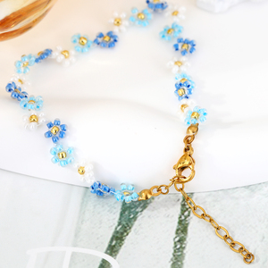 FY Mode Bijoux Bracelets Boho À La Main Amitié Miyuki Perles De Rocaille Soleil Fleur Marguerite Perlé Tressé <span class=keywords><strong>Surfeur</strong></span> Cheville Bracelets - Product Image 5