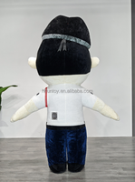 Funtoys Costume de mascotte de policier gonflable Gardien de sécurité Personnage de dessin animé Carnaval Déguisement Fête Performance Scène