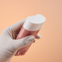 Flacon roll-on rose recyclable en PET de 60 ml, 66,6 g, 63x120 mm, calibre 63, en plastique, pour déodorant en marque blanche