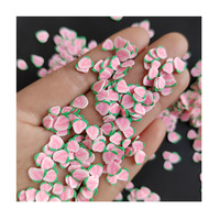 500G 5Mm 10Mm Perzik Polymeer Klei Plakjes Voor Diy Ambachten Klei Modder Slijm Fruit Klei Hagelslag Thuis Miniatuur Voedsel Decor
