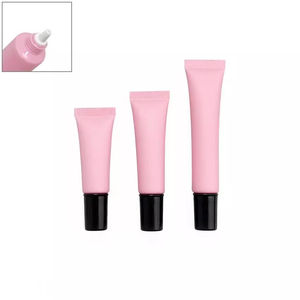 Tubo de Plástico Transparente Plano y Reciclable de 10ml, 15ml, 20ml, con Tapón de Rosca Negro, para Cosméticos y Lápiz Labial - Product Image 4