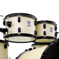Beatello Batterie Professionnelle 22'' Grosse Caisse, Kit de Batterie Portable Instruments de Musique à Percussion en Tilleul avec Cymbales