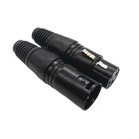 Conectores macho hembra XLR, Conector de repuesto para cargador, adaptador Xlr de latón, 5 pines macho a 3 pines hembra, soldadura de Audio y vídeo