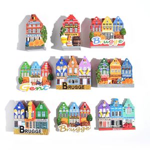 Imán de Resina Magnético 3D Personalizable para Refrigerador, Recuerdo Turístico de Brujas, Bélgica, Ícono Arquitectónico - Product Image 2