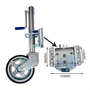 Roue de remorquage pliable en acier robuste Towdone de 57 mm avec support, capacité de 300 kg, pour <span class=keywords><strong>caravane</strong></span>, bateau, remorque, pièces et accessoires - Product Image 1