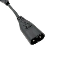 Adaptateur répartiteur en Y C8 vers double C7 avec blindage tressé et gaine en PVC, charge rapide 5A pour TV, moniteur, imprimante