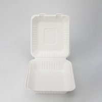 Ppas Free Eco-friendly Fiber végétale To Go récipient alimentaire Compostable canne à sucre Bagasse boîte à pulpe