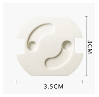 Lot de 10 protections de prises électriques européennes en plastique, anti-choc pour bébés et enfants, blanc