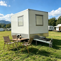 Remorque de café mobile en aluminium entièrement équipée, camion de restauration moderne pour les cafés, les en-cas et la vente de fast-food
