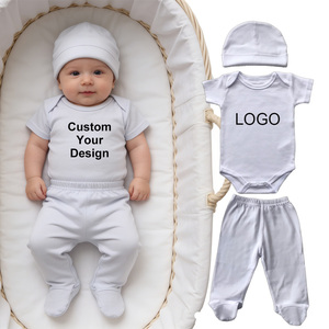 Set Regalo 3 Pezzi di Body per Neonata 6-<span class=keywords><strong>12</strong></span> <span class=keywords><strong>Mesi</strong></span>, Manica Corta, Cotone Personalizzato, Bianco, Nuova Collezione 2026 - Product Image 1