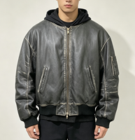 Veste en cuir véritable de vache jaune pour homme, style vintage vieilli, coupe-vent et respirante, dupe de marque de luxe, directement de l'usine