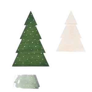 Wooden Christmas <b>Tree</b> <b>Ornaments</b> Set 3Pc Solid Wood Engraved Hanging Decor For Holiday Display - Product Image 5